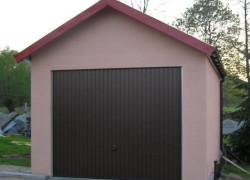 Montované garáže - omítka
